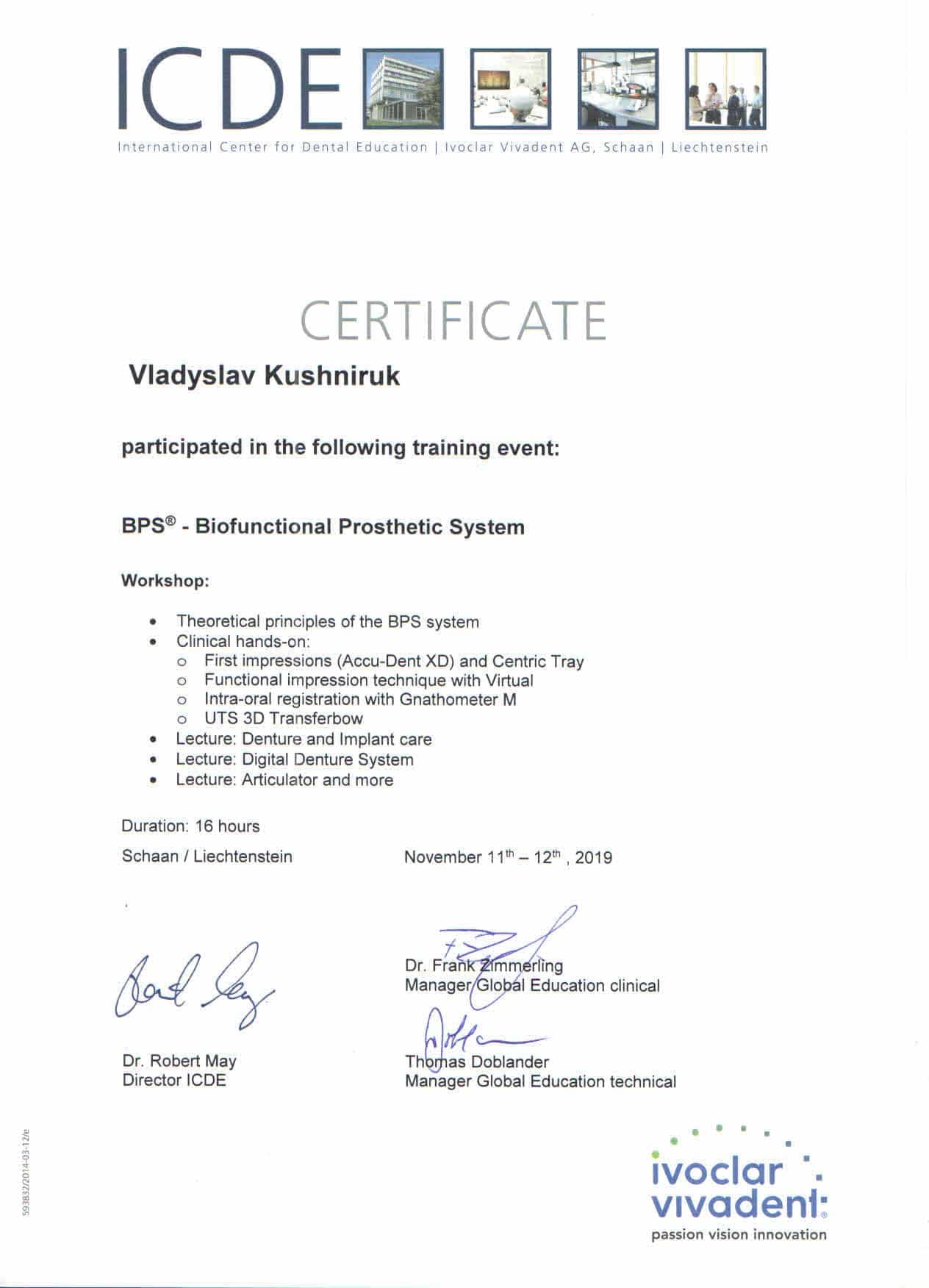 certificate